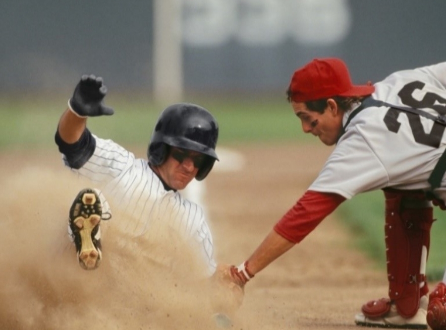 Baseball Player Sliding